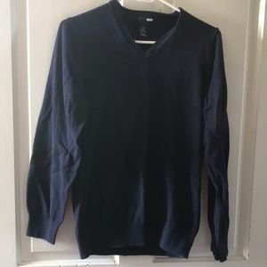 Navy blue knit sweater